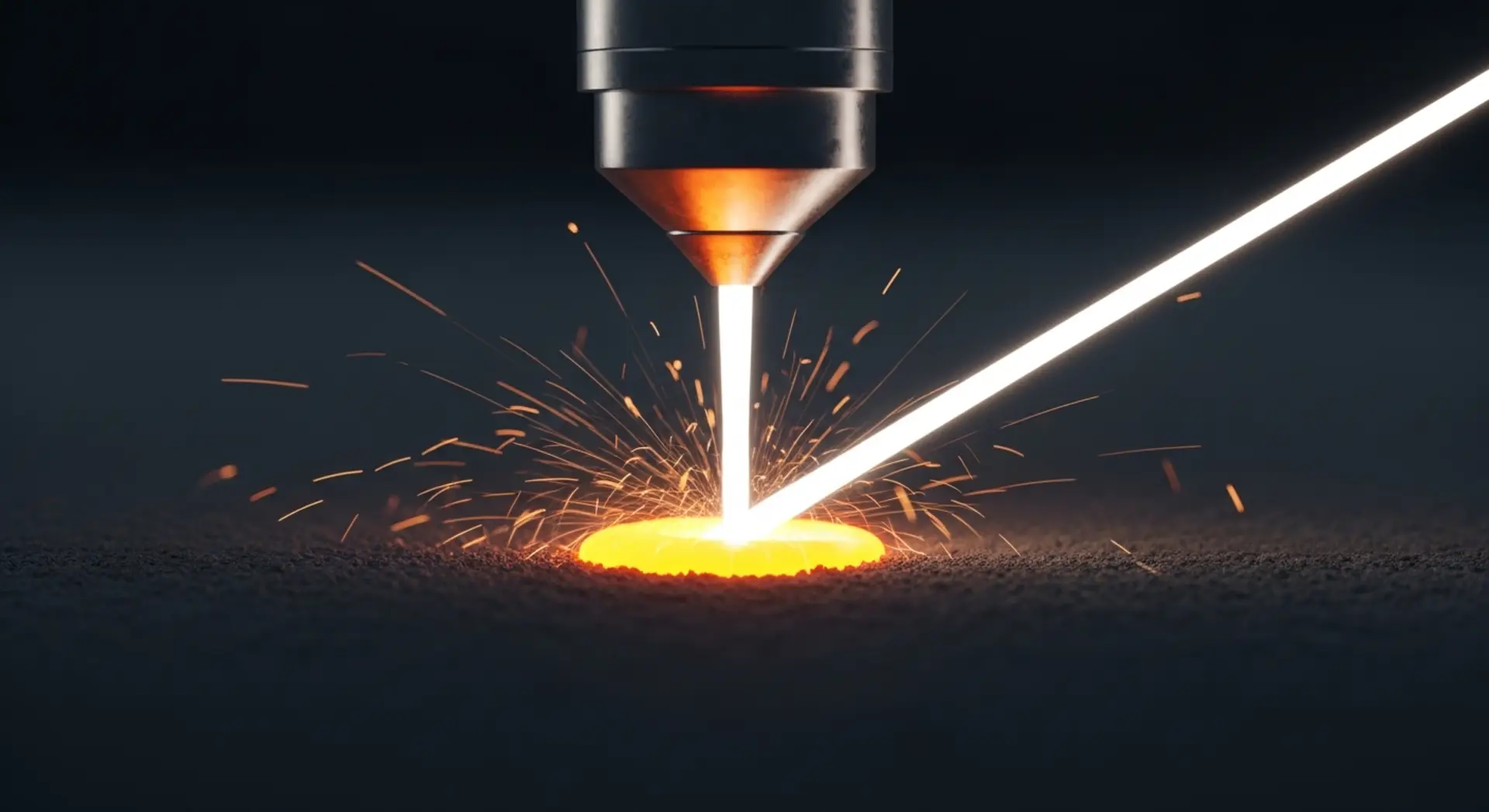 Stylized render of an additive manufacturing process
